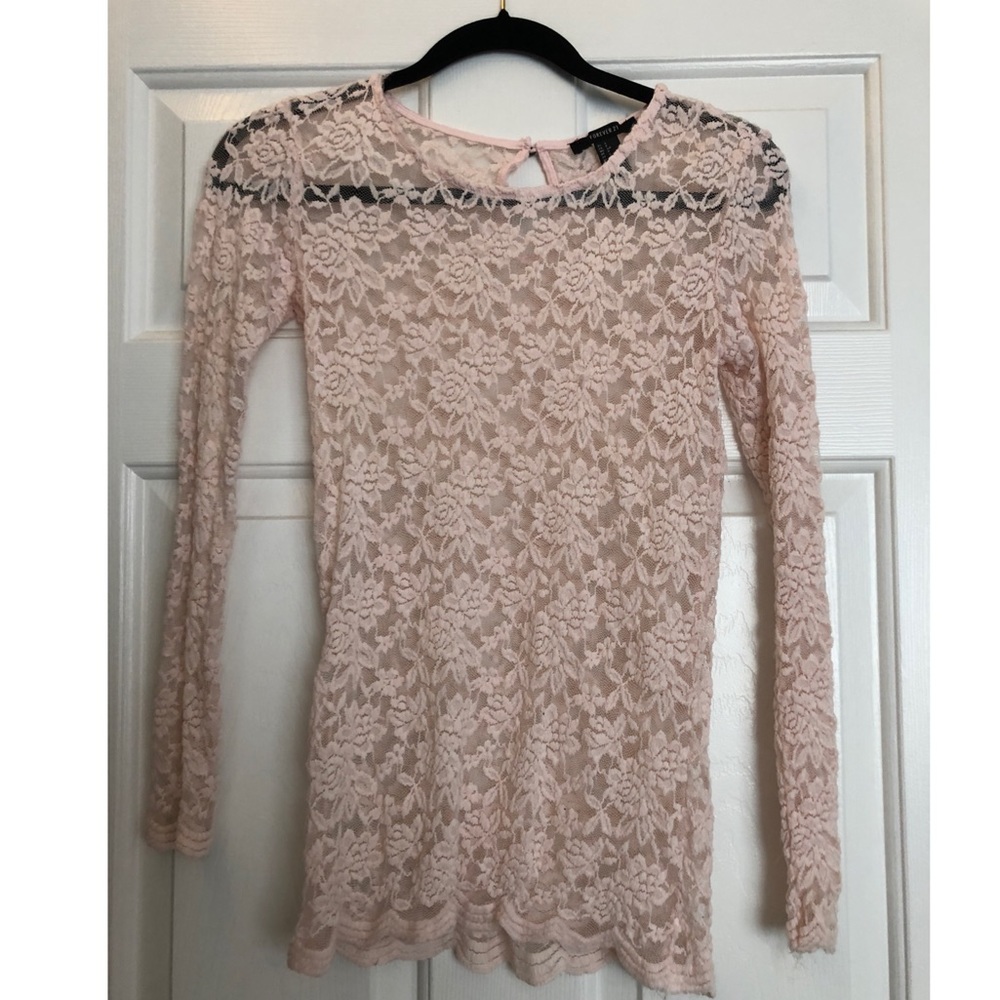 Lace long sleeve top